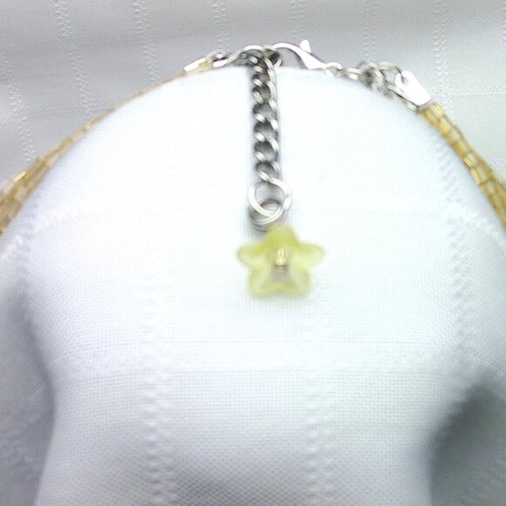 Pretty handmade minimalist necklace made from 2-3 mm Czech glass beads - Picture 2 of 2